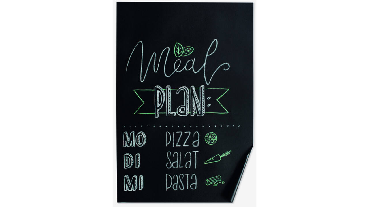 Krijtbord folie Folia 45x200cm inclusief 10 krijtjes zelfklevend verwijderbaar