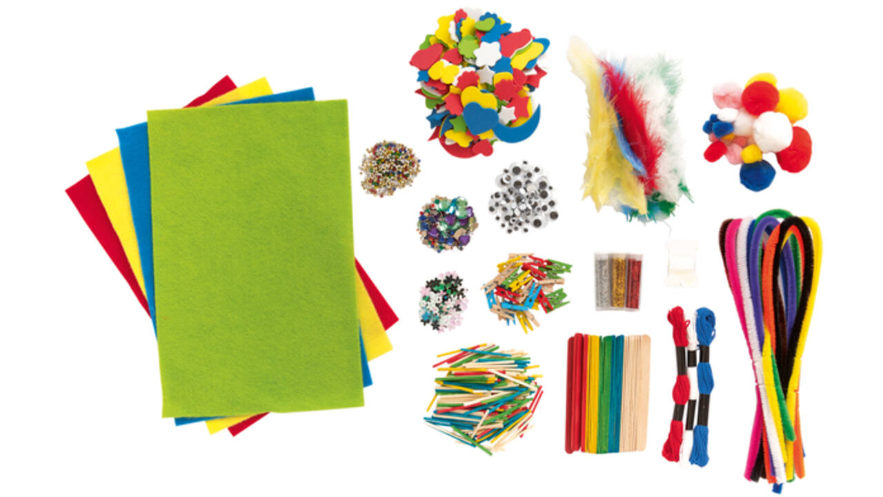 Hobby artikelen Folia met meer dan 1300 stuks assorti