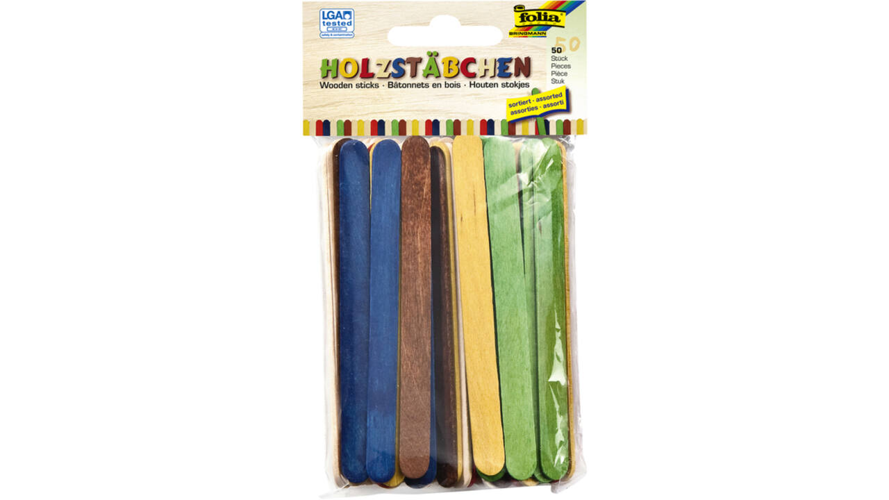 Stokje Folia hout assorti
