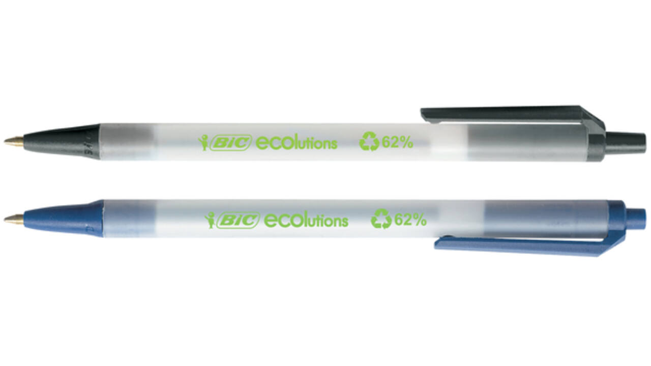 Balpen Bic Ecolutions medium blauw
