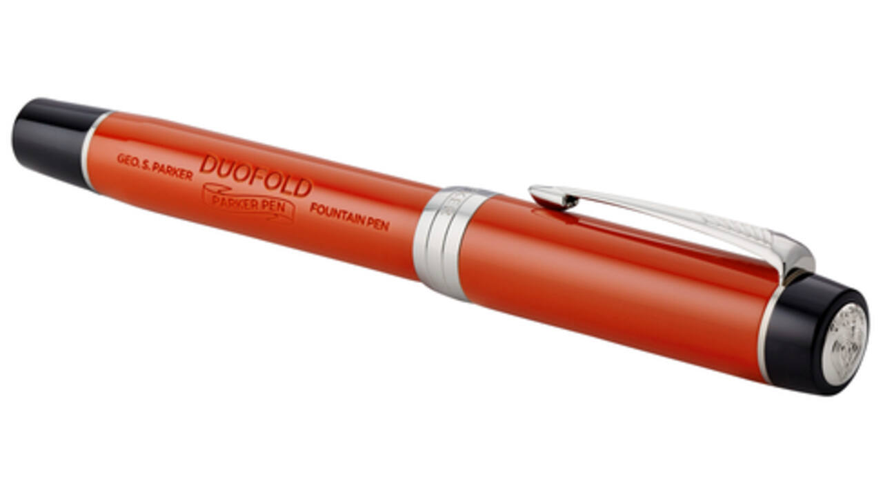 Vulpen Parker Duofold Classic Vintage big red lacquer 18k CT medium