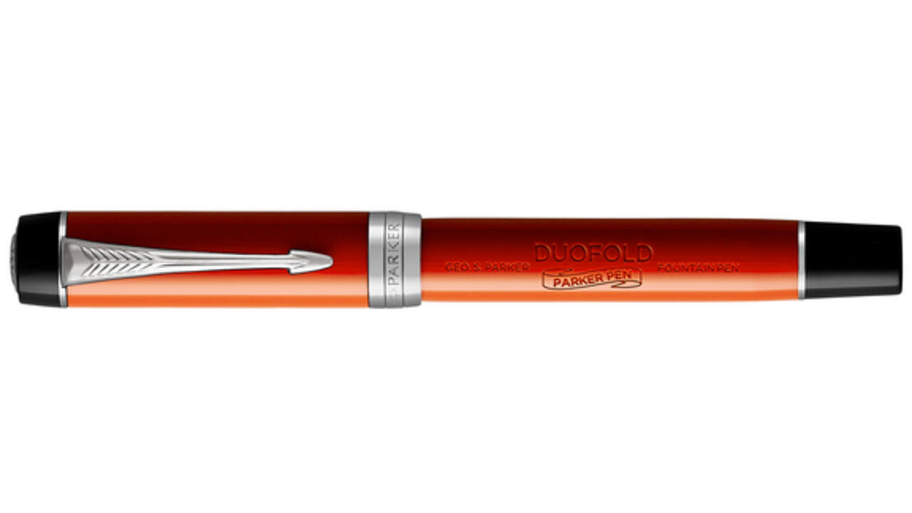 Vulpen Parker Duofold Classic Vintage big red lacquer 18k CT medium