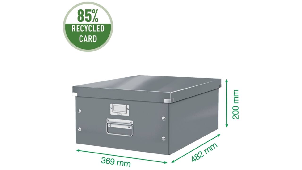 Opbergbox Leitz WOW Click & Store 369x200x482mm groen