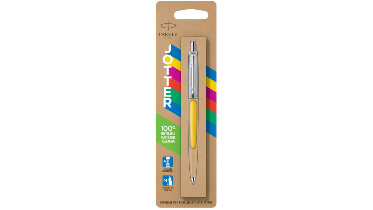 Balpen Parker Jotter Original yellow CT medium blister à 1 stuk