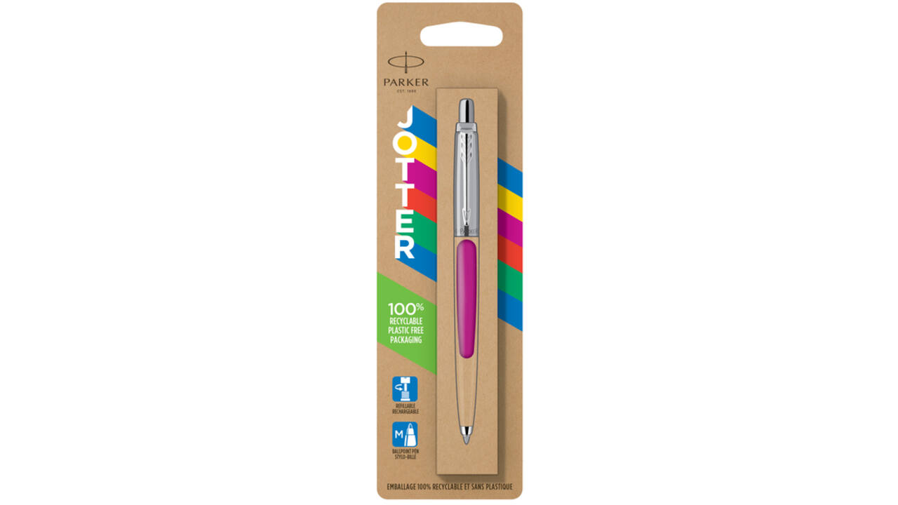 Balpen Parker Jotter Original pink CT medium blister à 1 stuk