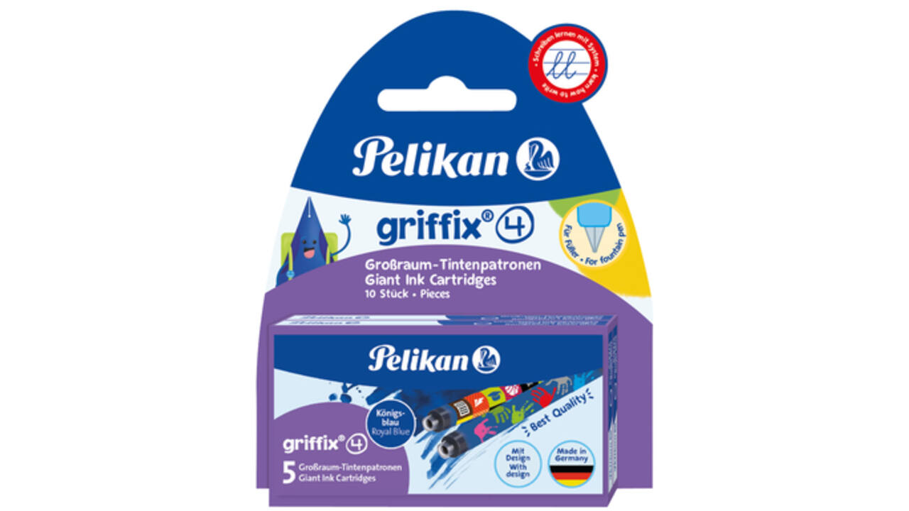 Inktpatroon Pelikan Griffix blauw op blister