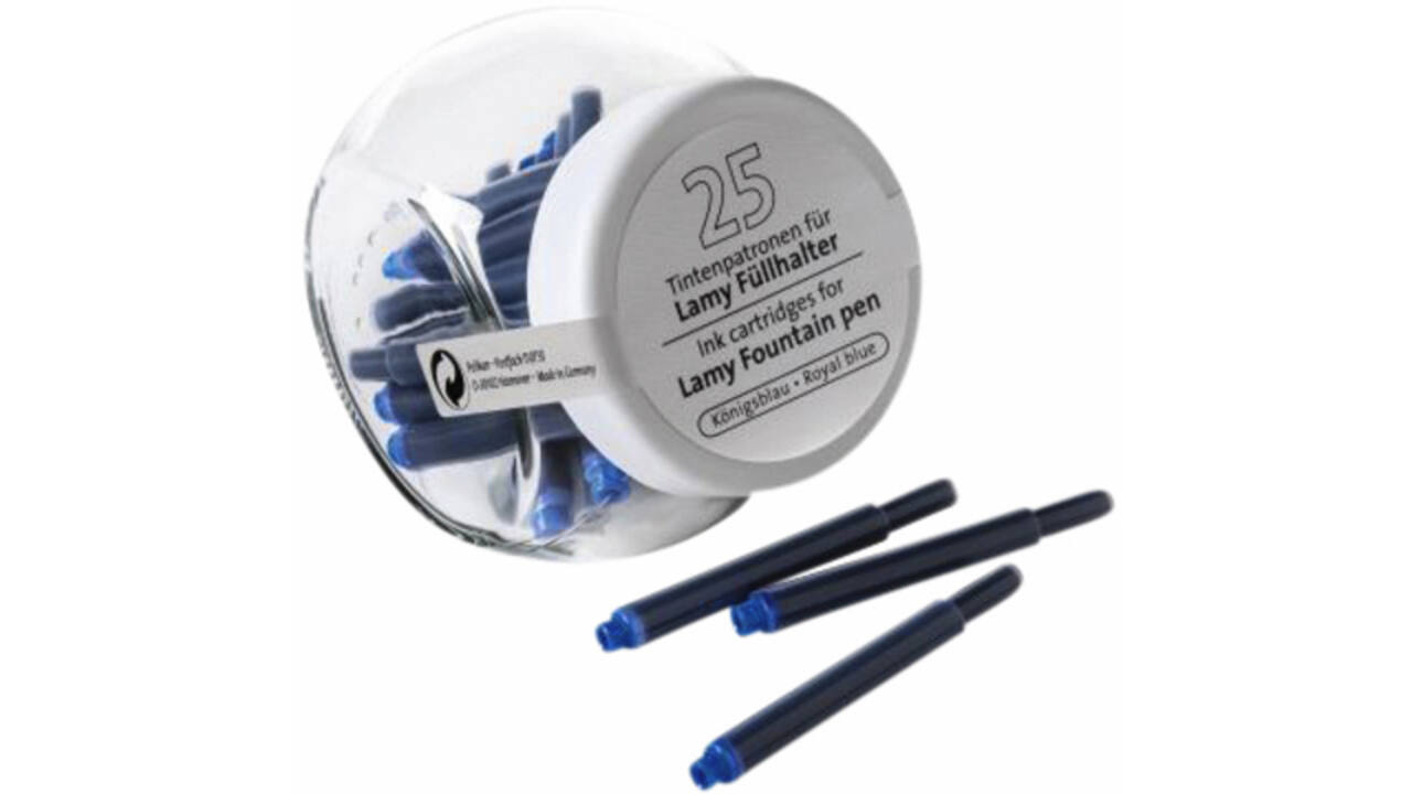 Inktpatroon Pelikan voor Lamy vulpen koningsblauw pot à 25 stuks