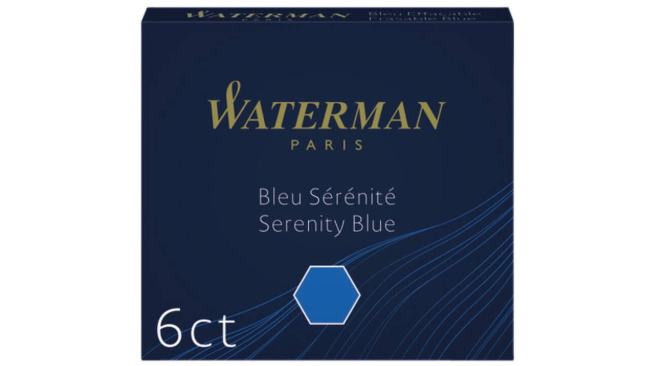 Inktpatroon Waterman internationaal Florida blauw pak à 6 stuks