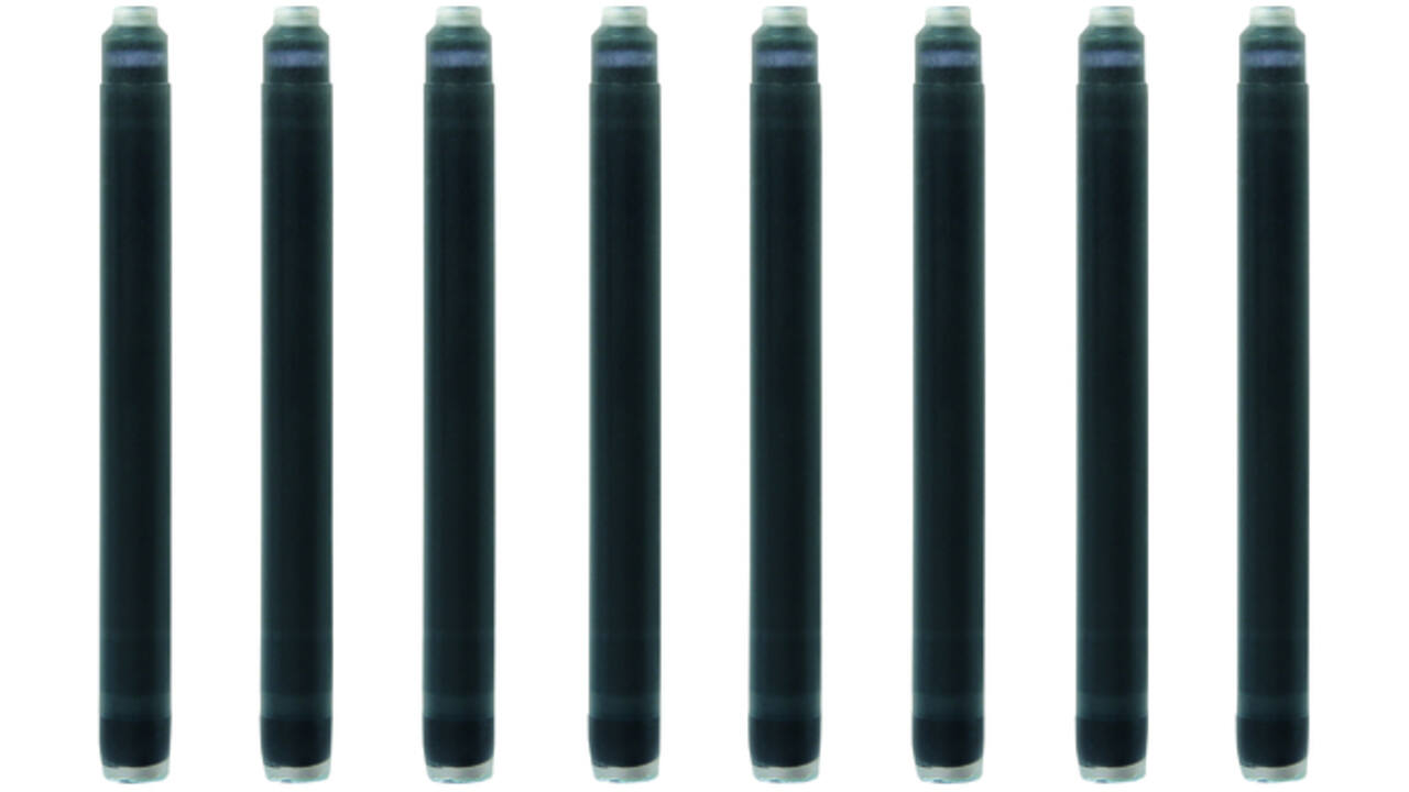 Inktpatroon Waterman nr 23 lang zwart pak à 8 stuks