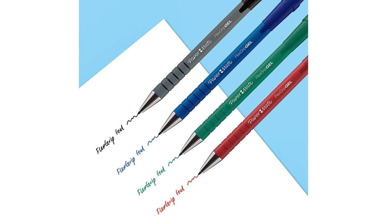 Balpen Paper Mate Flexgrip Ultra medium blauw valuepack 30+6 gratis