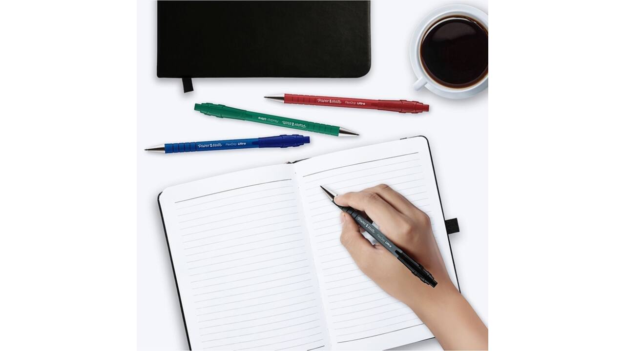 Balpen Paper Mate Flexgrip Ultra medium blauw valuepack 30+6 gratis