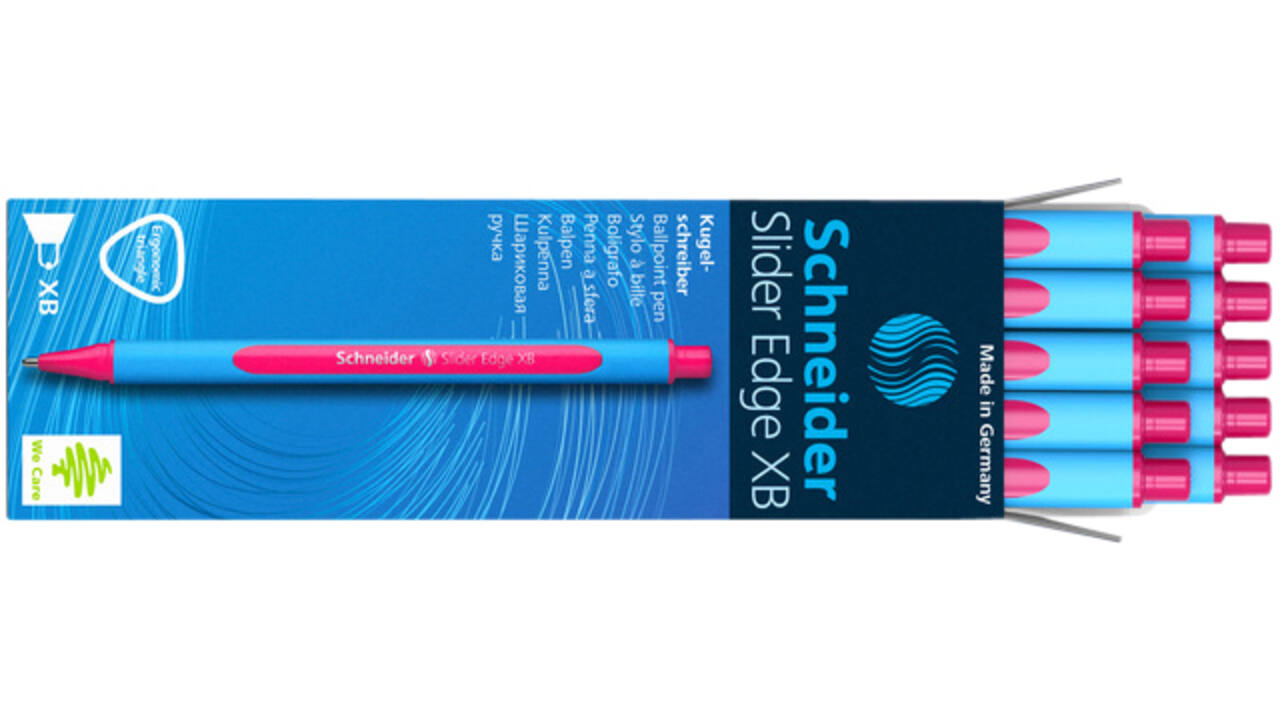 Balpen Schneider Slider Edge extra breed roze