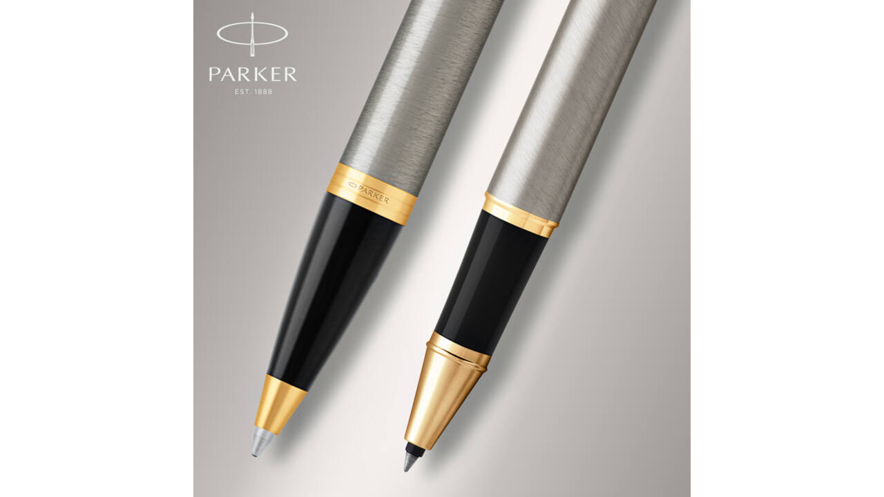 Balpen en Rollerpen Parker IM brushed metal GT medium