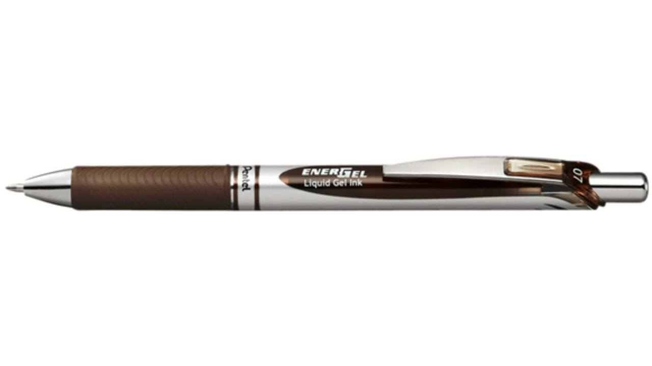 Gelschrijver Pentel BL77 Energel medium bruin