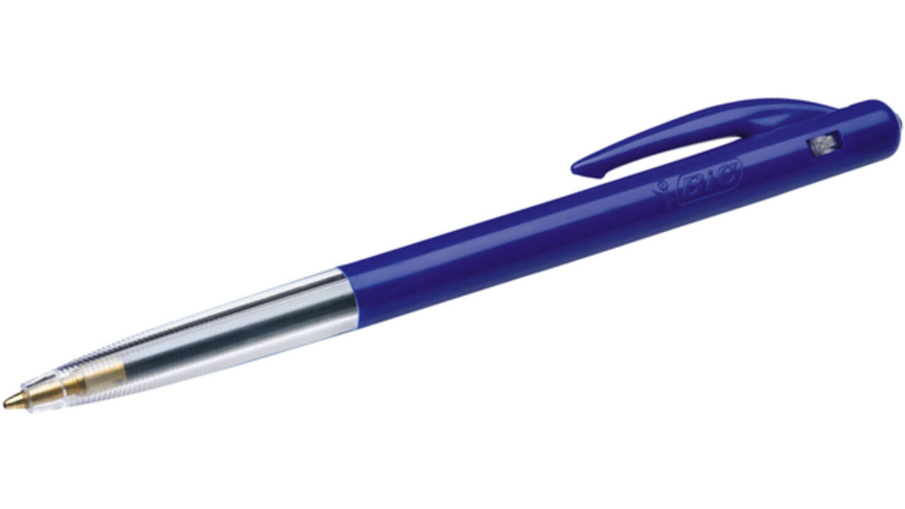 Balpen Bic M10 medium blauw blister à 10 stuks