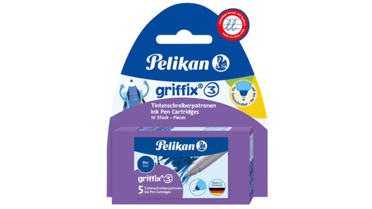 Balpenvulling Griffix blister 2X5stuks blauw