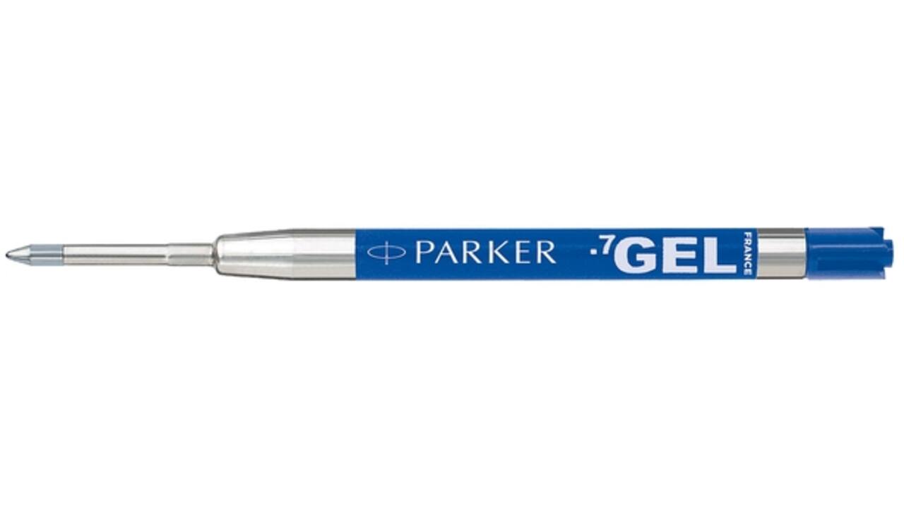 Gelschrijvervulling Parker Quink medium blauw blister à 1 stuk