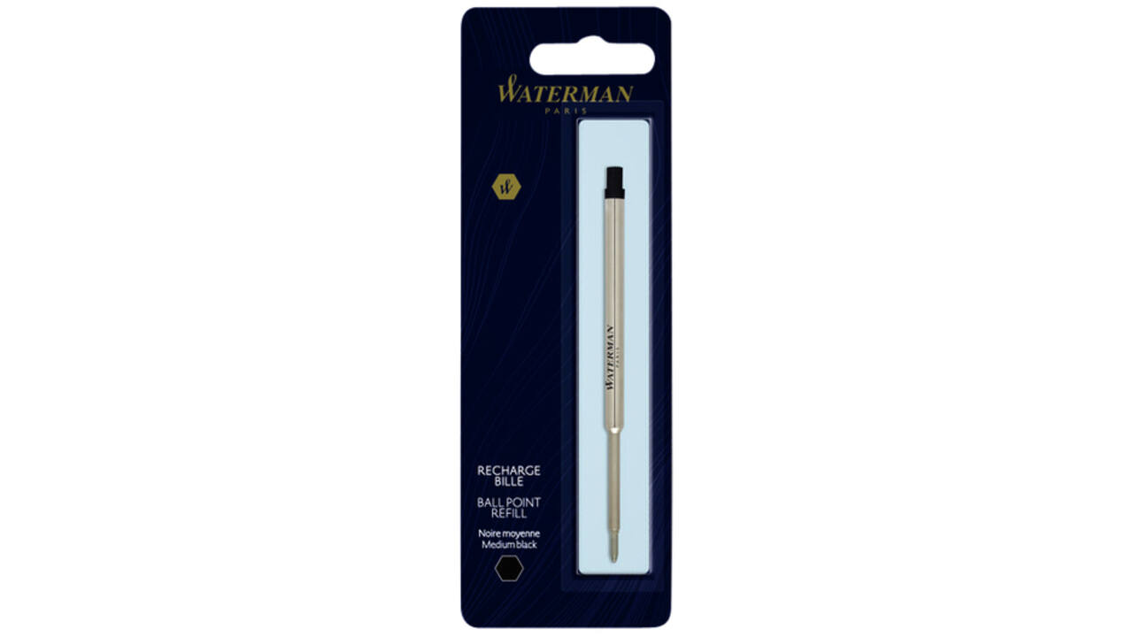 Balpenvulling Waterman medium zwart blister à 1 stuk