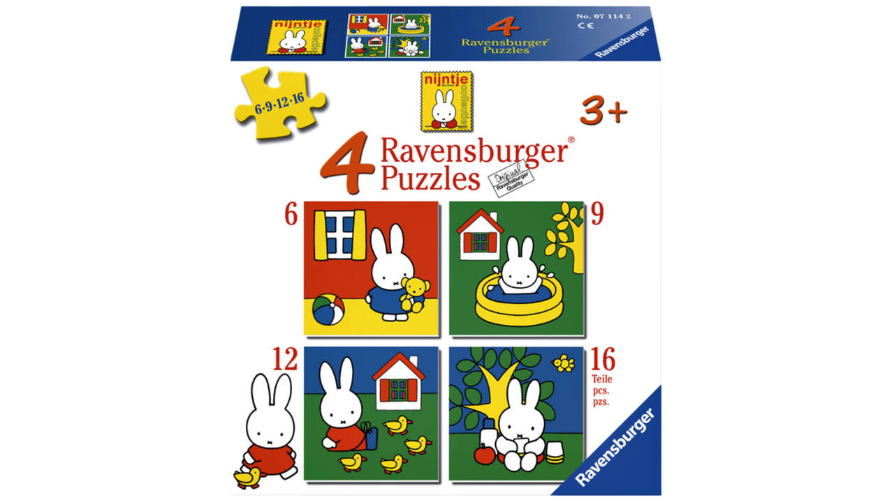 Puzzel Ravensburger Nijntje 4x puzzels 6+9+12+16 stuks