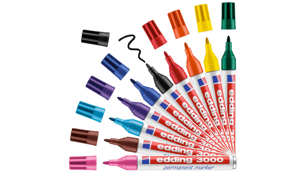 Viltstift edding 3000 rond 1.5-3 mm zwart