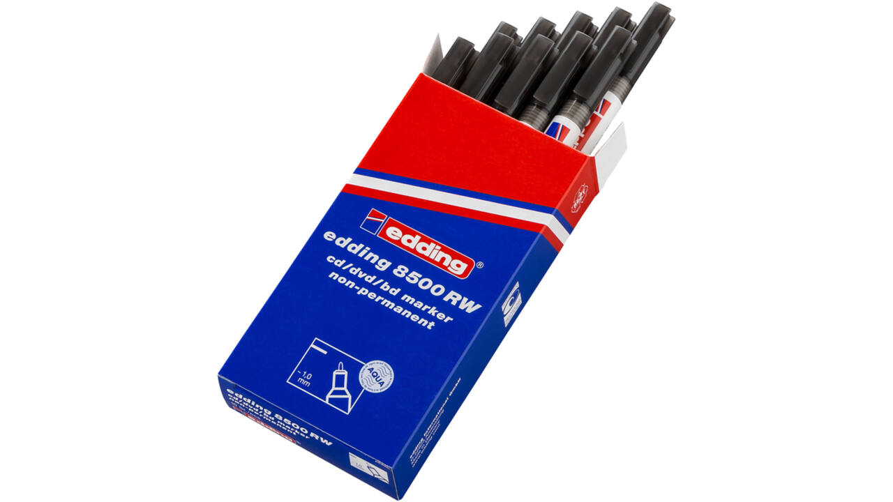Cd marker edding 8500 rond 1.0mm zwart