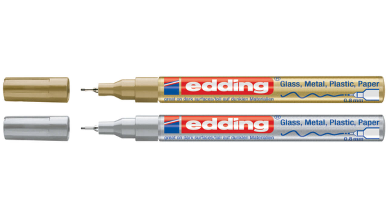 Viltstift edding 780 lakmarker rond 0.8mm goud
