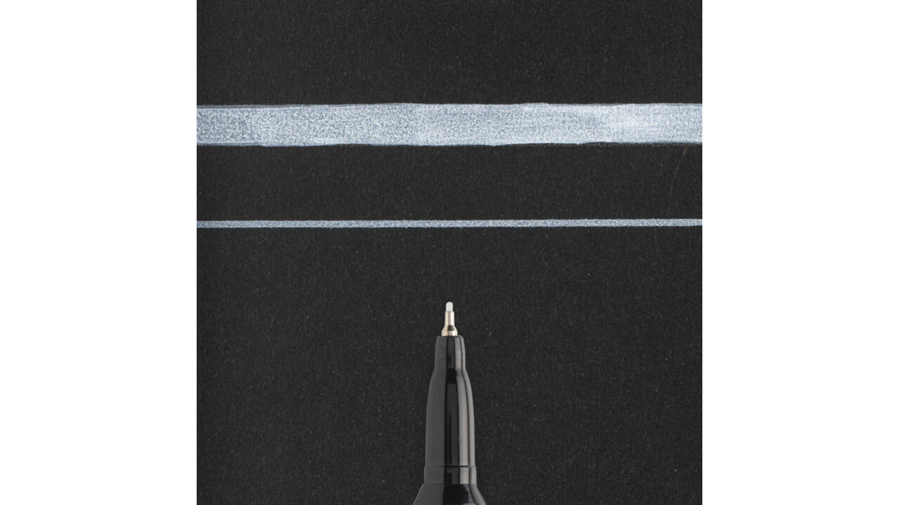 Viltstift Sakura pen-touch EF wit 1-2mm