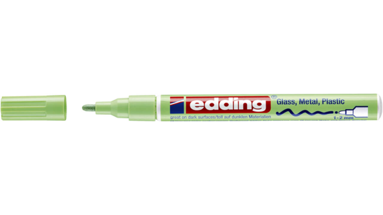 Viltstift edding 751 lakmarker rond 1-2mm pastel groen