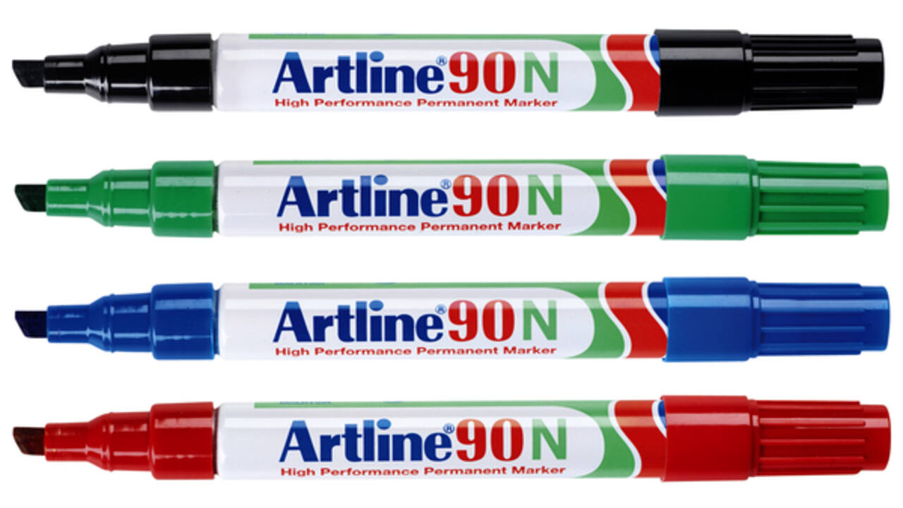 Viltstift Artline 90 schuin 2-5mm rood