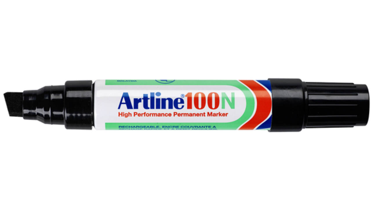 Viltstift Artline 100 schuin 7.5-12mm zwart
