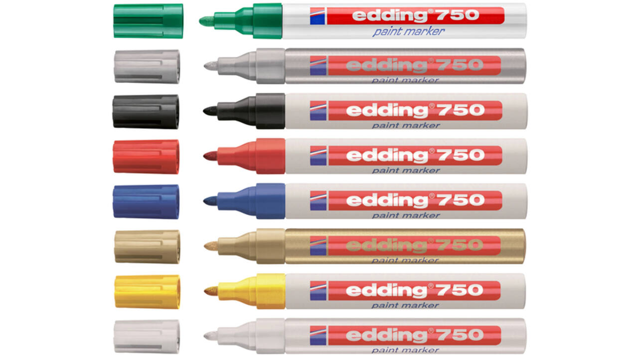 Viltstift edding 750 lakmarker rond 2-4mm zwart