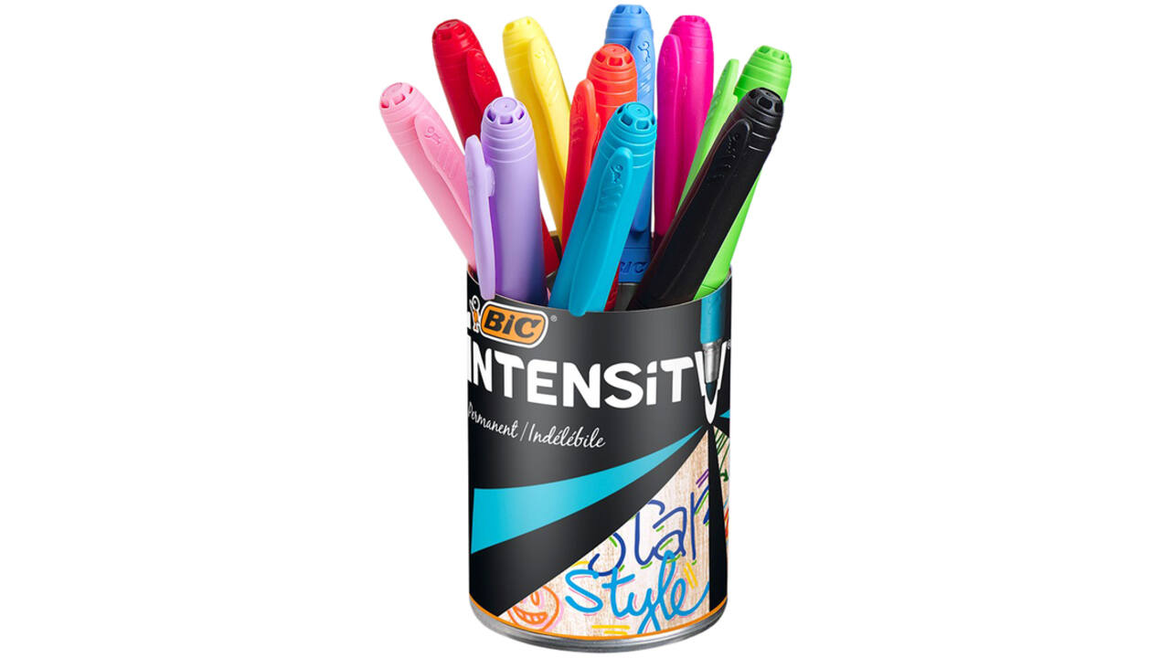 Viltstift Bic Intensity rond medium assorti pot à 10 stuks