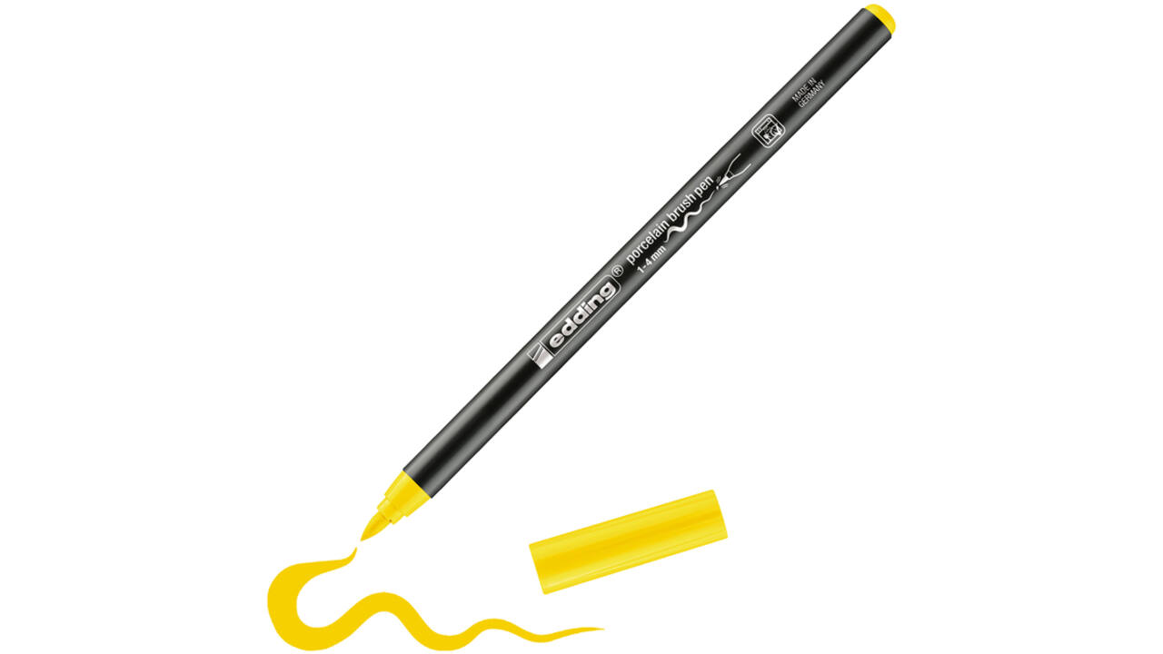 Brushpen edding 4200 porselein geel