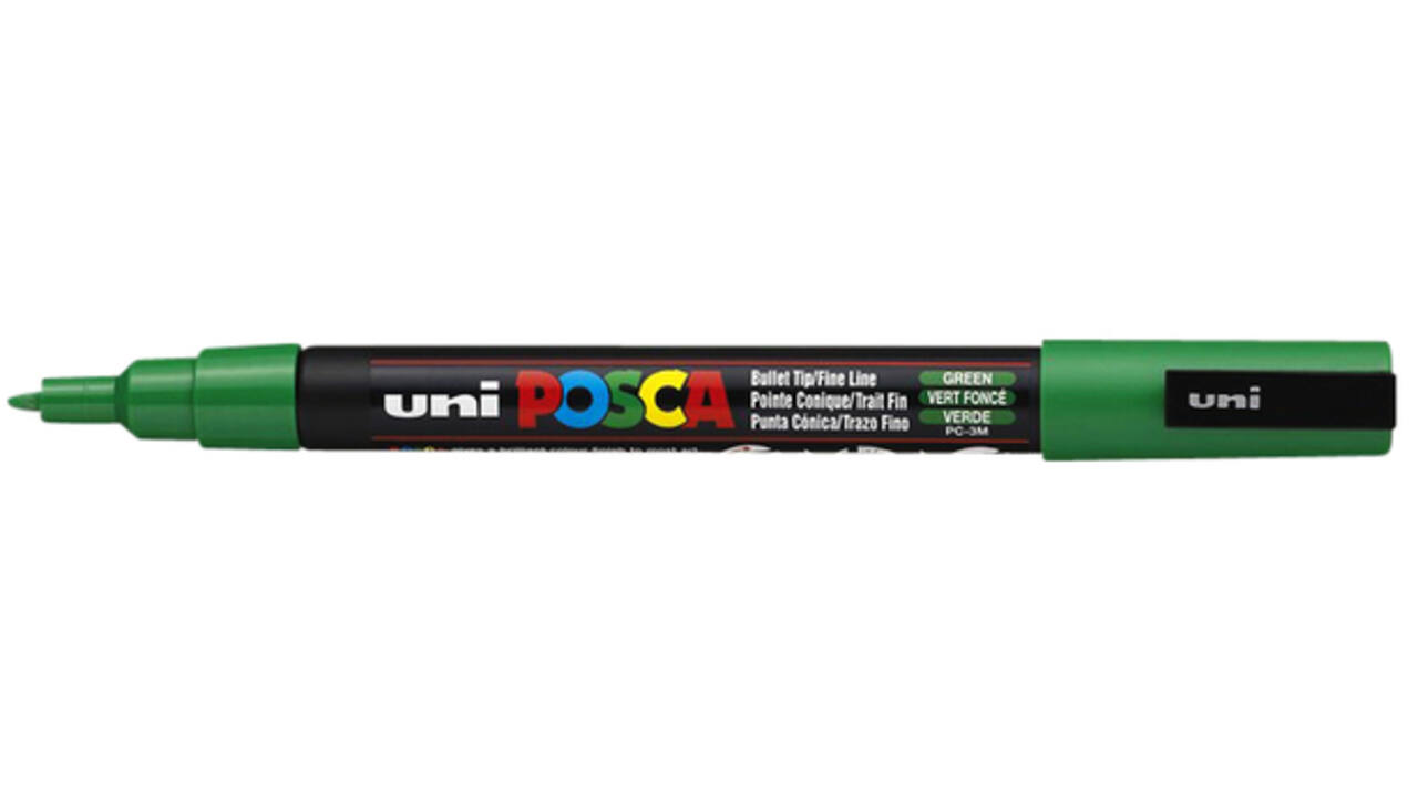Verfstift Posca PC3M fijn donkergroen
