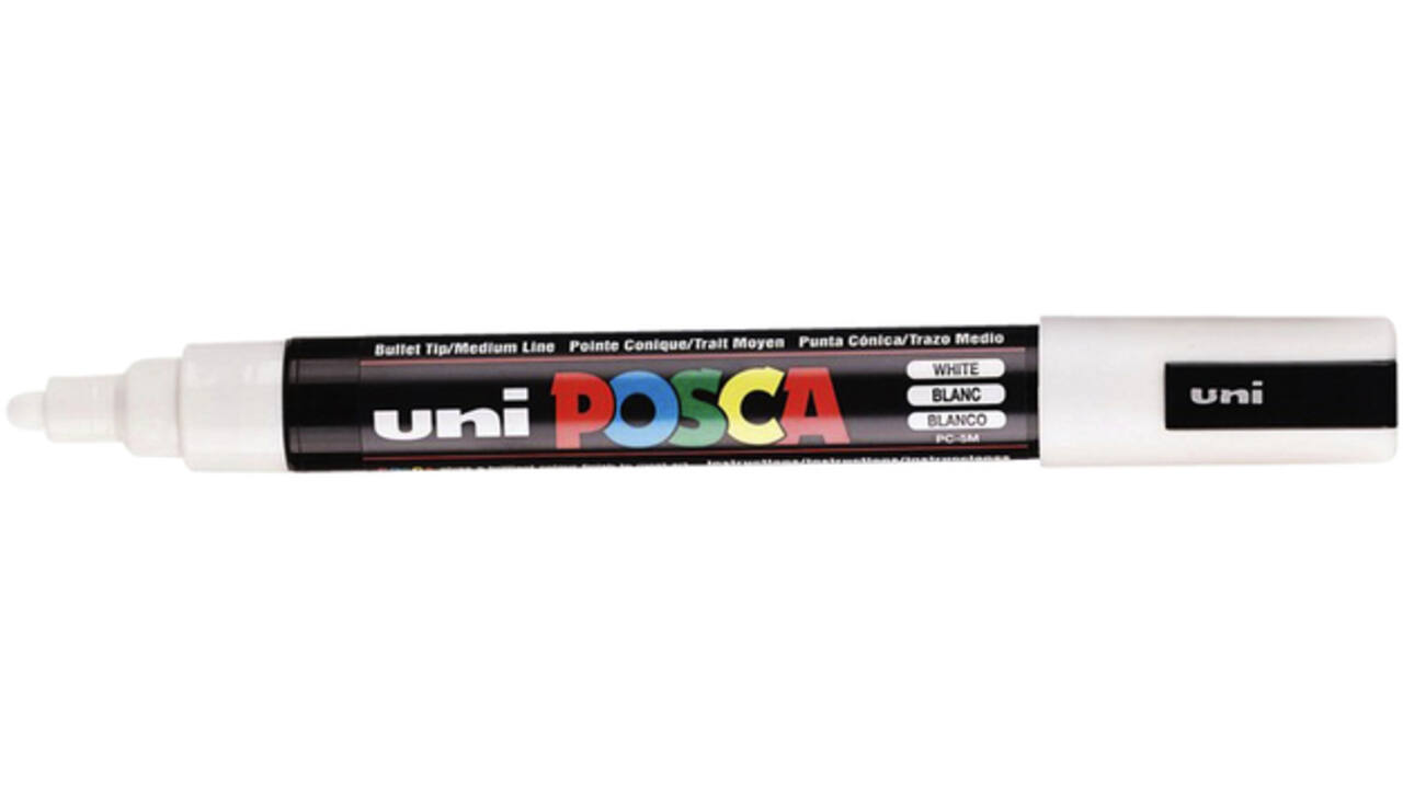 Verfstift Posca PC5M medium wit
