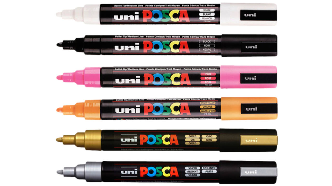Verfstift Posca PC5M medium zilver