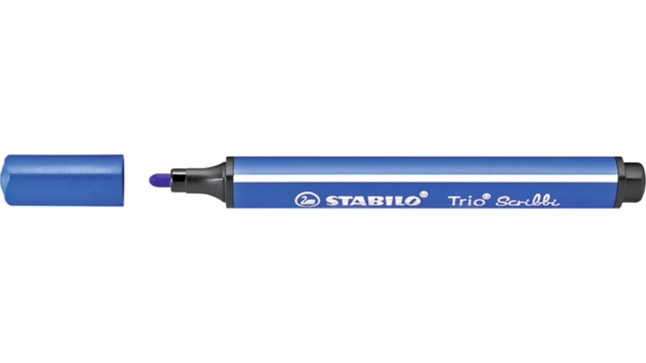 Viltstift STABILO Trio Scribbi 368/8 assorti etui à 8 stuks