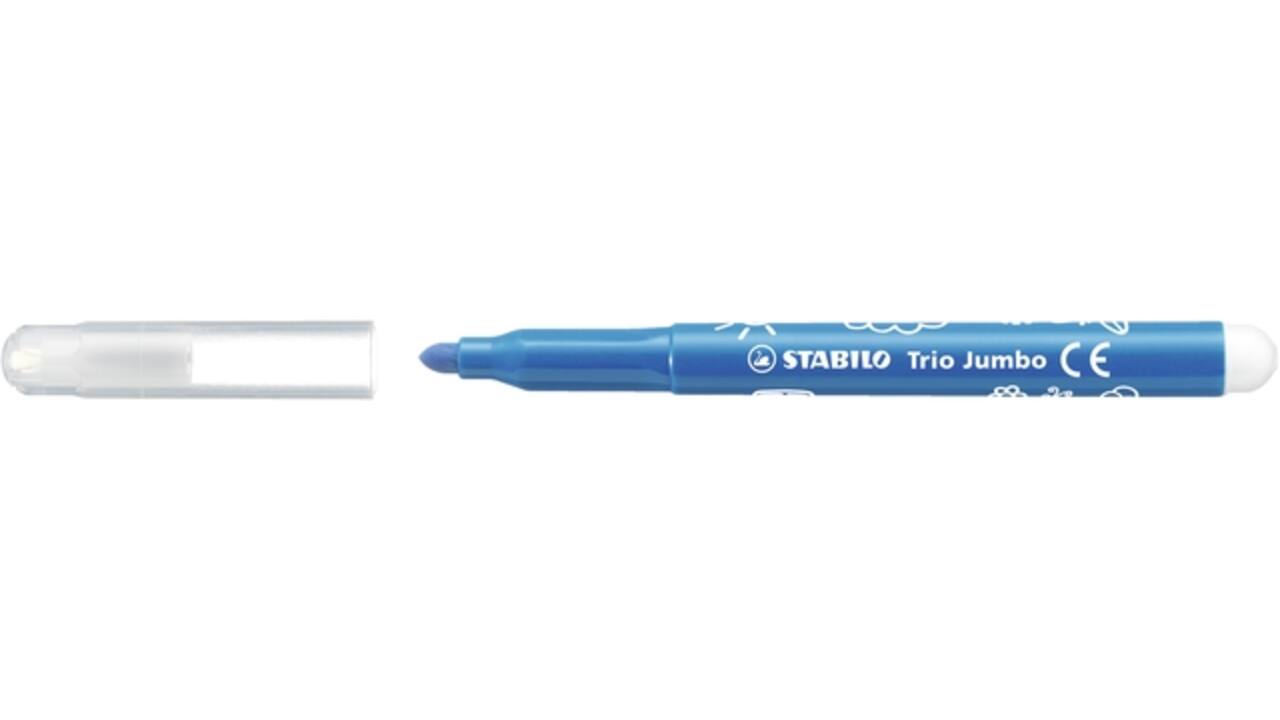 Viltstift STABILO Trio Jumbo 380/12 extra large assorti etui à 12 stuks
