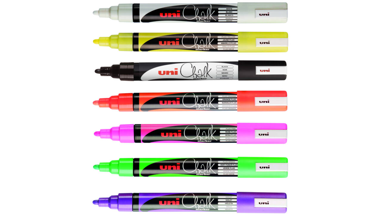 Krijtstift Uni-ball chalk rond 1.8-2.5mm lichtblauw