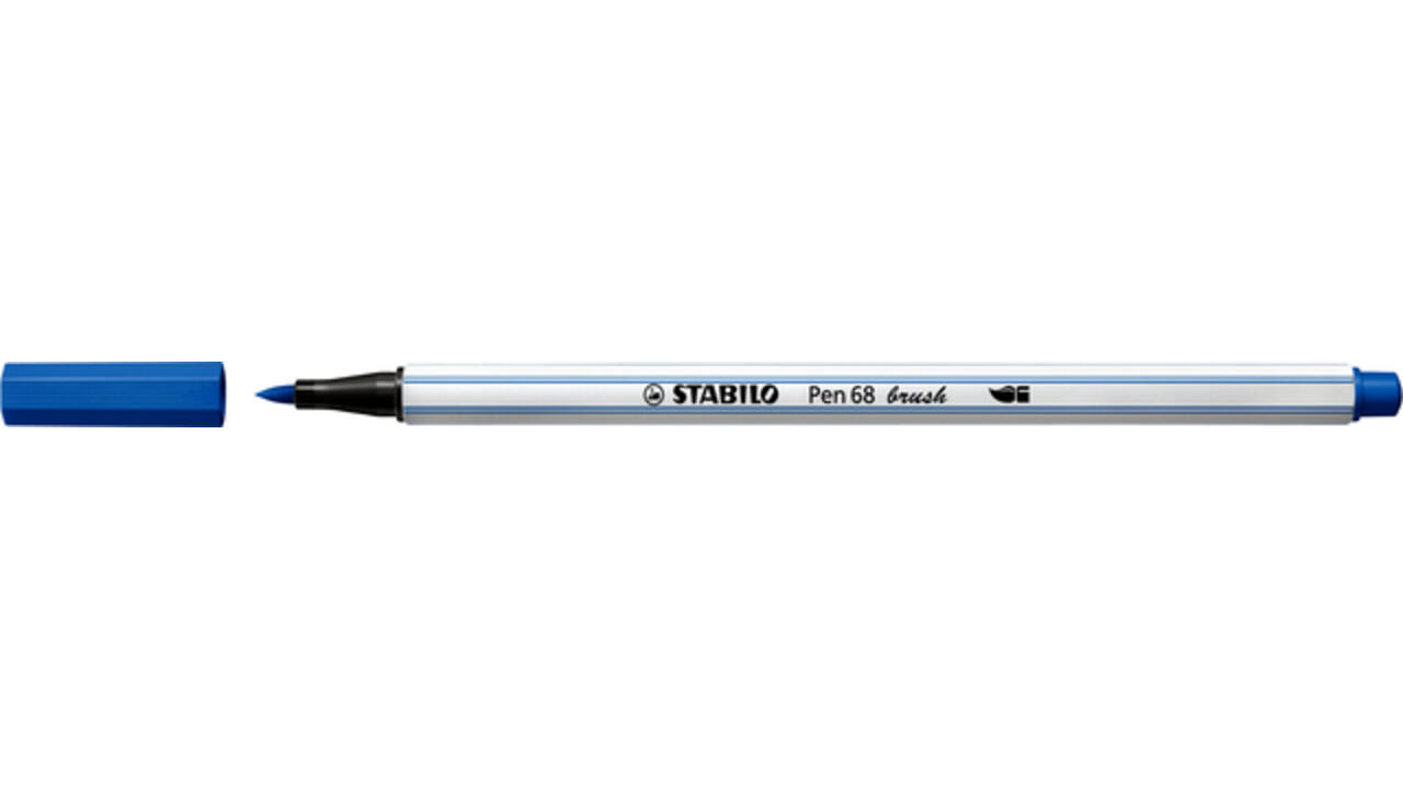 Brushstift STABILO Pen 568/41 donkerblauw