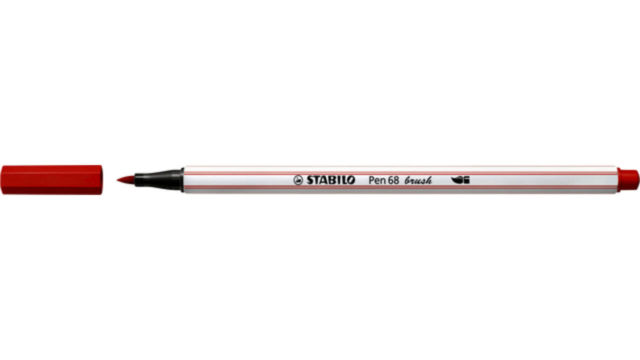 Brushstift STABILO Pen 568/48 karmijnrood