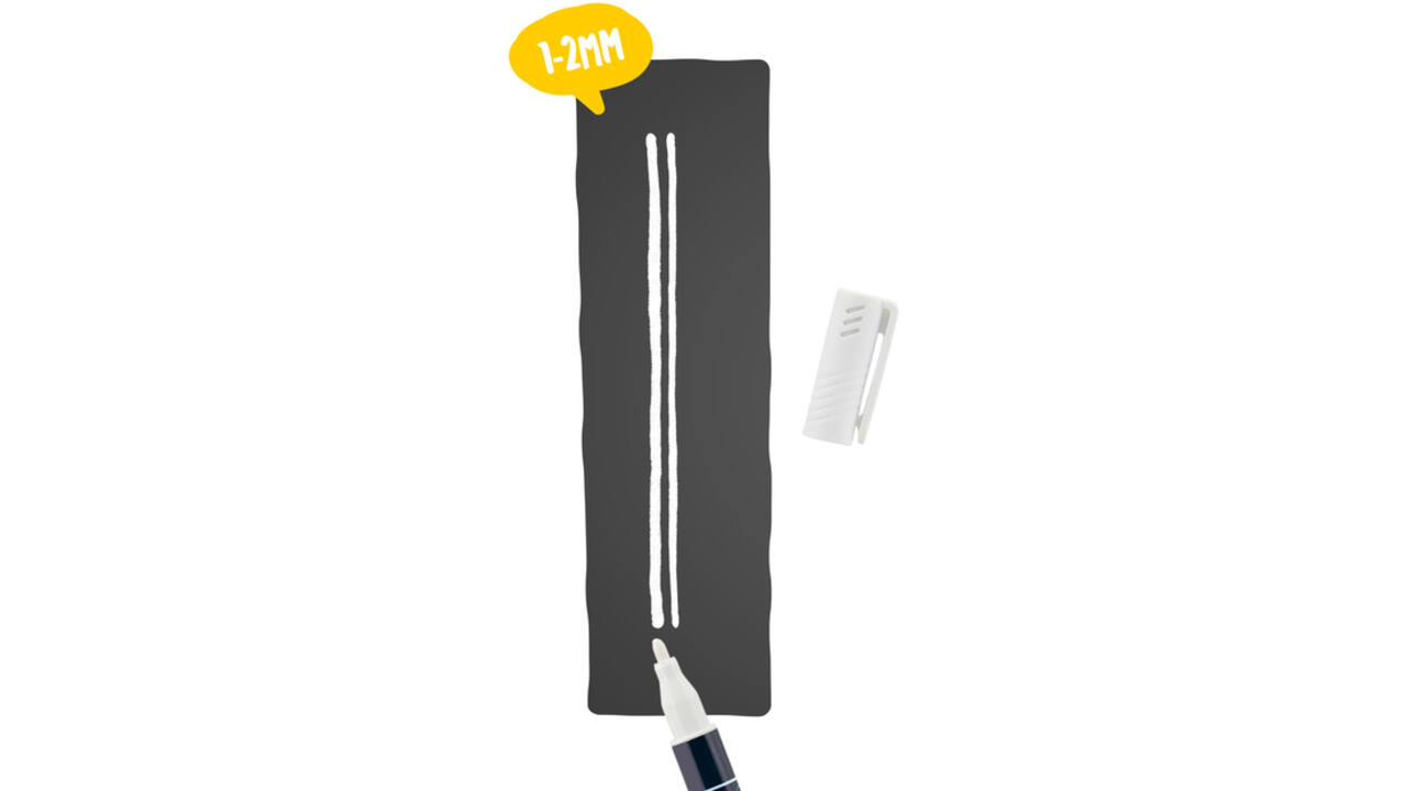 Krijtstift Securit SMA-100 rond ass 1-2mm blister à 4st