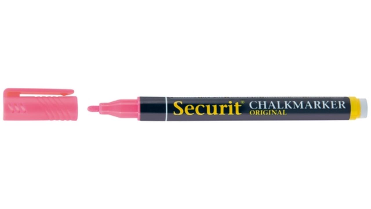 Krijtstift Securit SMA-100 rond ass 1-2mm blister à 4st