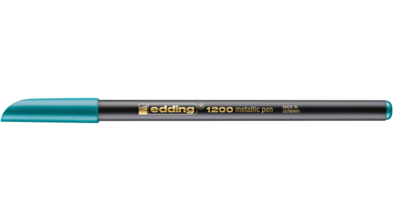 Fineliner edding 1200 074 fijn metallic groen