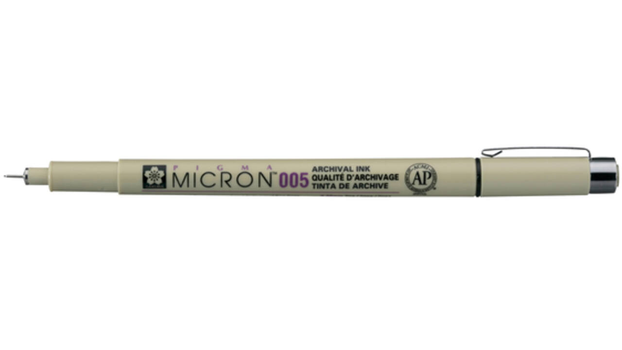 Fineliner Sakura pigma micron zwart 0.2mm