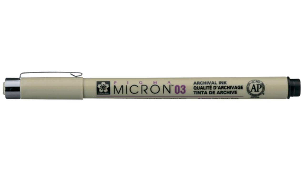 Fineliner Sakura pigma micron zwart 0.35mm