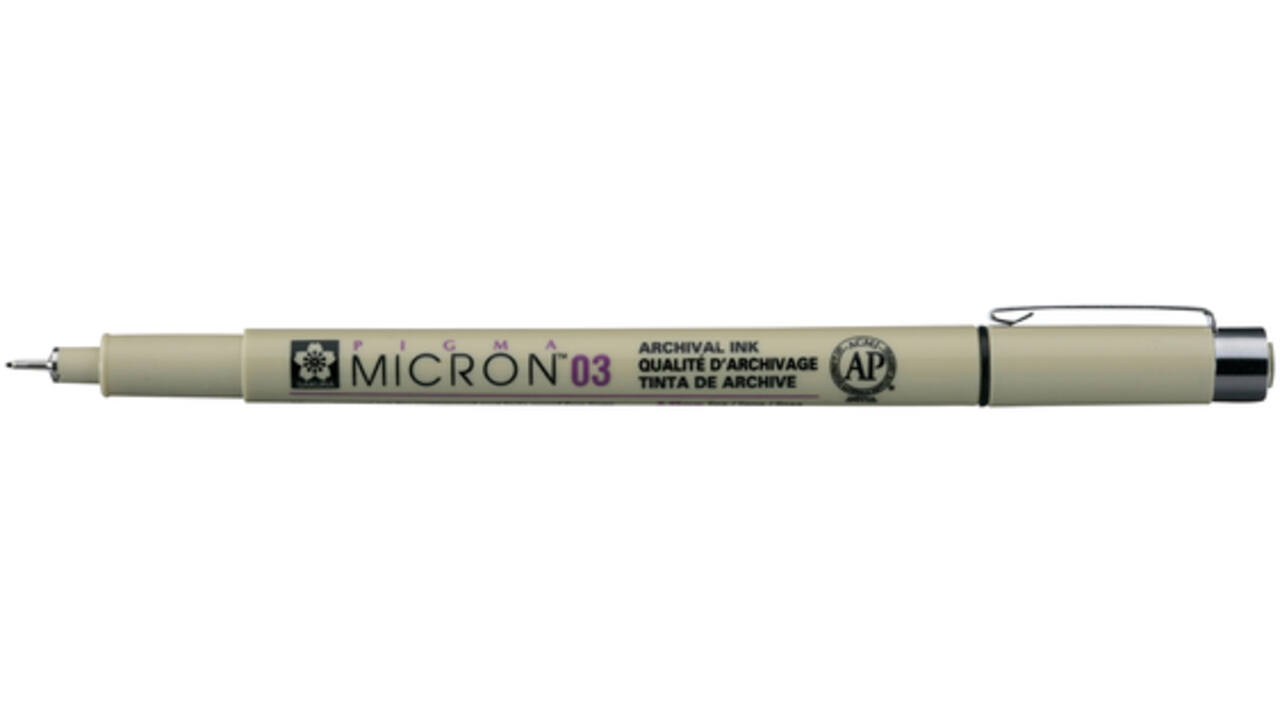Fineliner Sakura pigma micron zwart 0.35mm