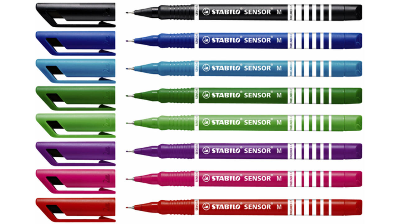 Fineliner STABILO Sensor 187/40 medium rood