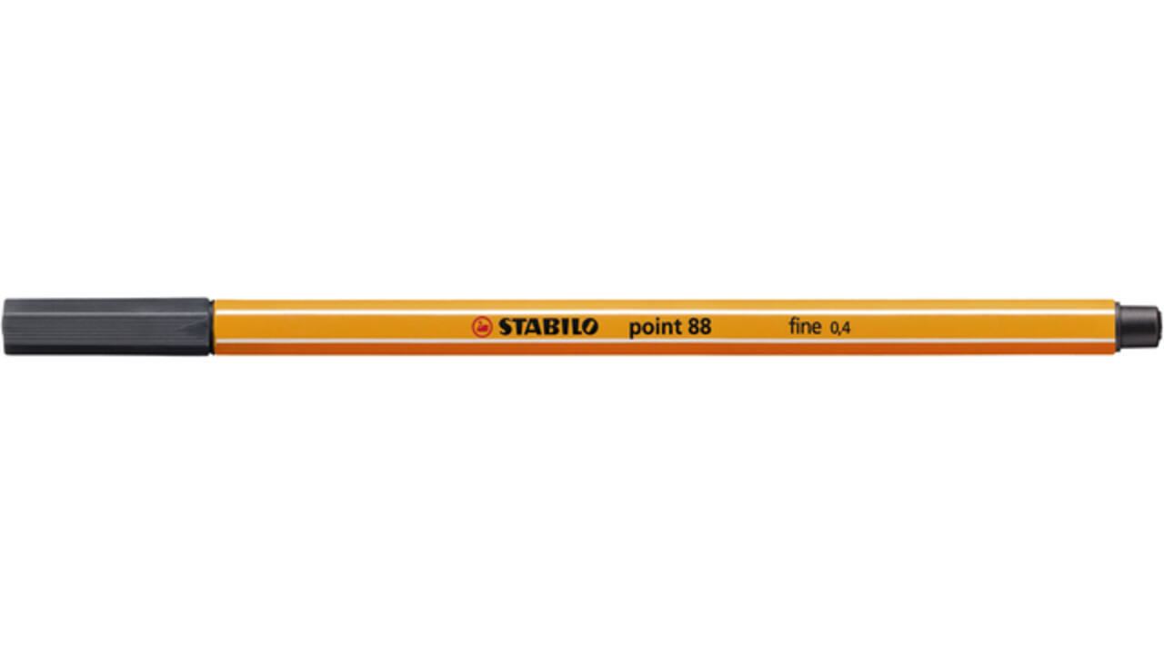 Fineliner STABILO point 88/97 fijn diepkoud grijs