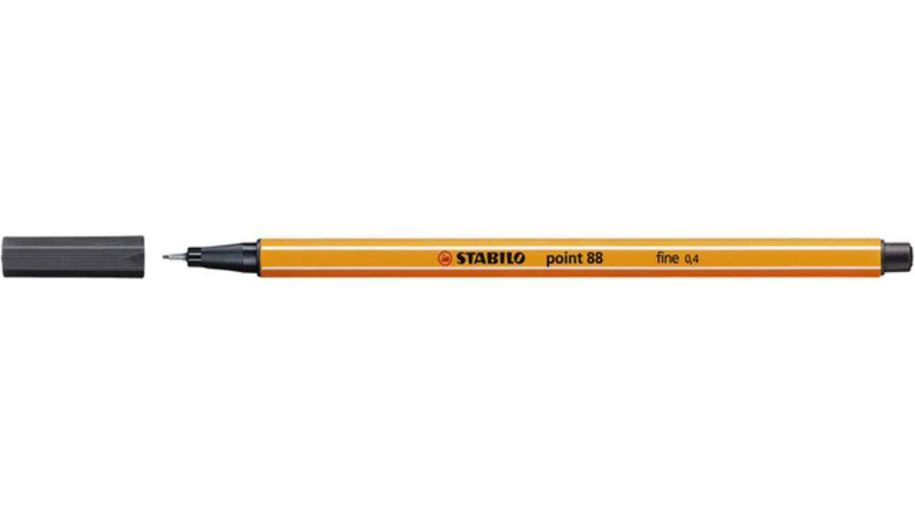 Fineliner STABILO point 88/97 fijn diepkoud grijs